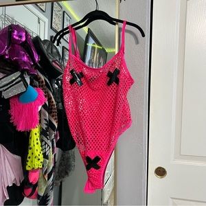 Dolls Kill/ Club Exx - Plus No Time Wasted Fishnet Bodysuit